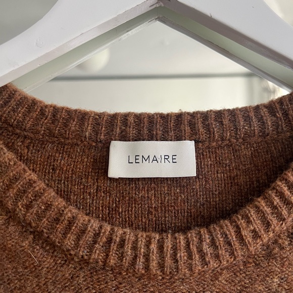 LEMAIRE Brown/Camel Wool Sweater M - Picture 3 of 5